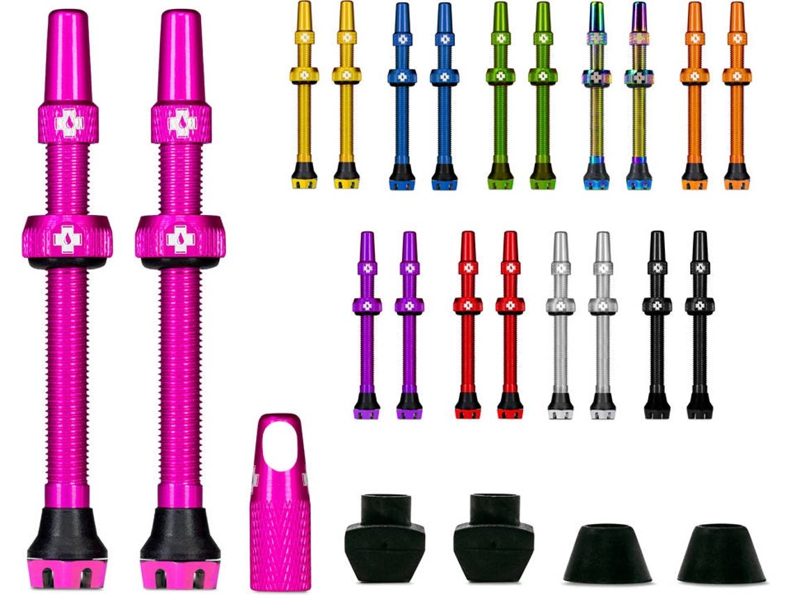 Kit de Válvulas MUC-OFF Tubeless (Rosa - 6 cm)