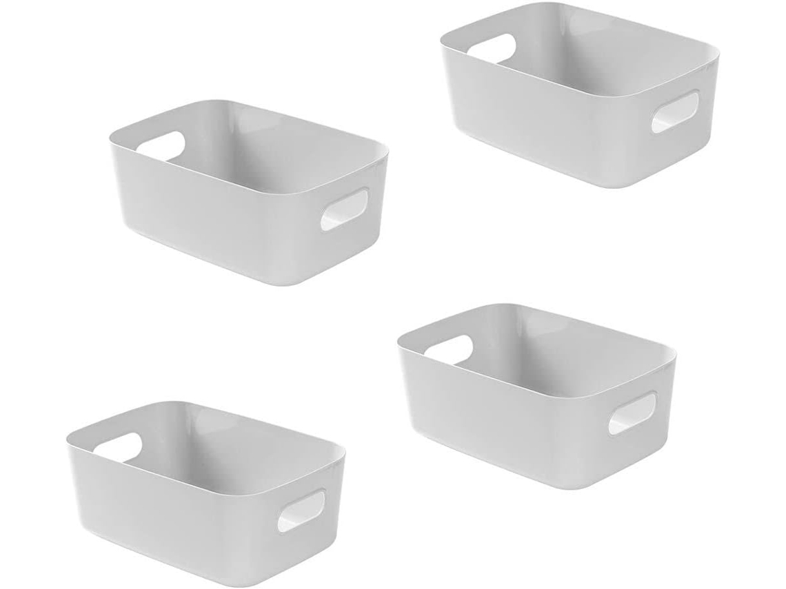 4 Organizadores Gris Pequeños 20x14x7,5cm