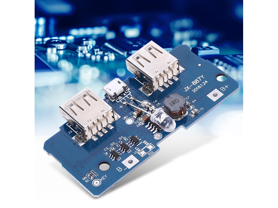 Módulo Boost (2 unidades), batería 18650 3,7V a 5V 2A, accesorio industrial