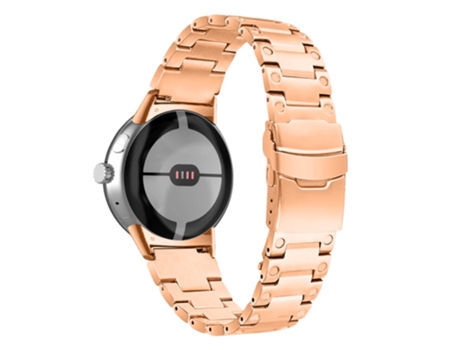 Correa de acero inoxidable tres cuentas para Google Pixel Watch - oro rosa