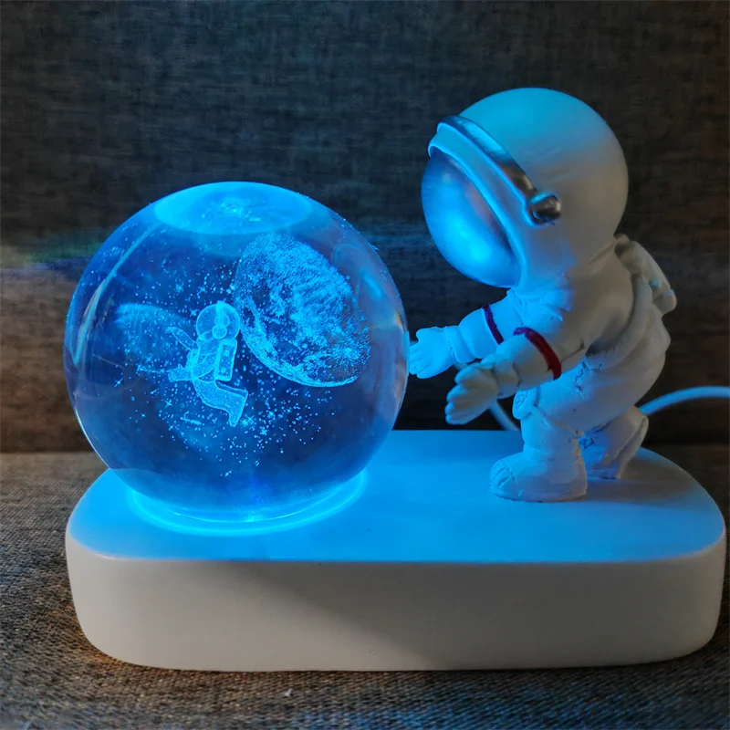 Bola De Cristal Creativa, Luz Nocturna Led, Interfaz Usb, Regalo Para Niños, Decoración Del Hogar