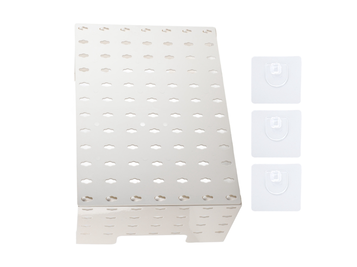 Estantería de pared multifuncional con tapa para tuberías de agua y gas.