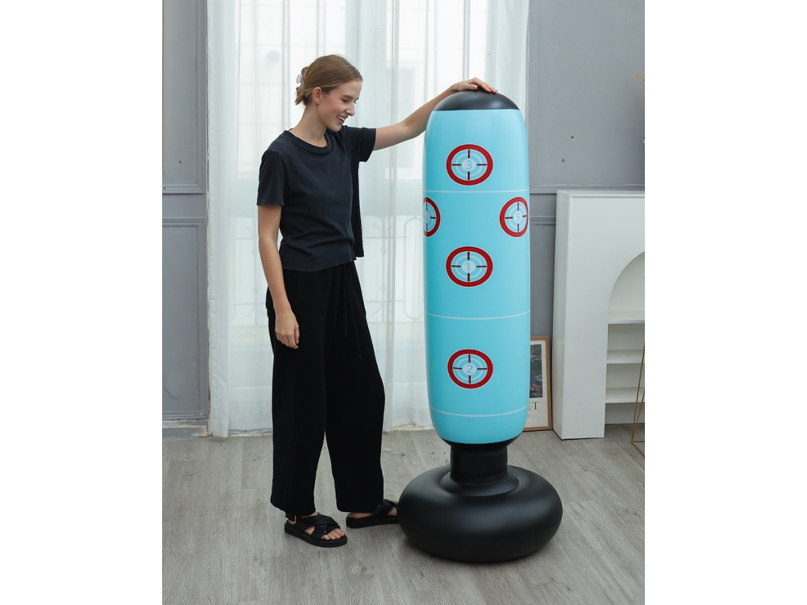 Saco de boxeo inflable de 160 cm, Alvo Chrui (azul)