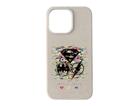 Funda Oficial Dc Comics Liga La Justicia Símbolos Píxeles Warner Bros Compostable para iPhone 15 Pro Max PHONECASES3D