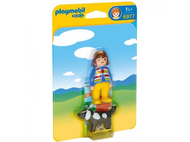 PLAYMOBIL 1.2.3 Mujer con Perro - 6977 (Edad Mínima: 18 meses)