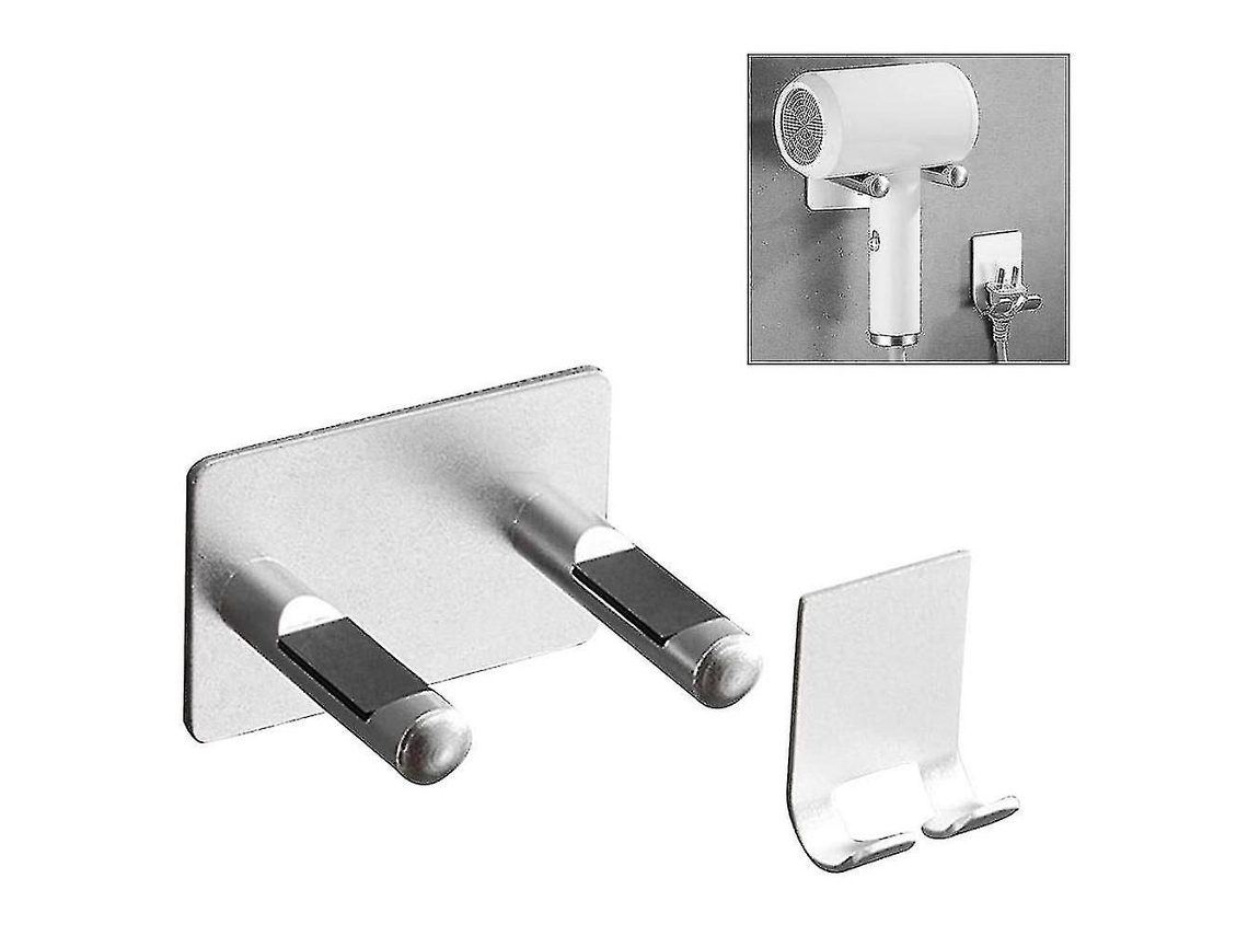 Suporte Para Secador De Cabelo Space Em Alumínio, Sem Furos, Para Uso No Banheiro.