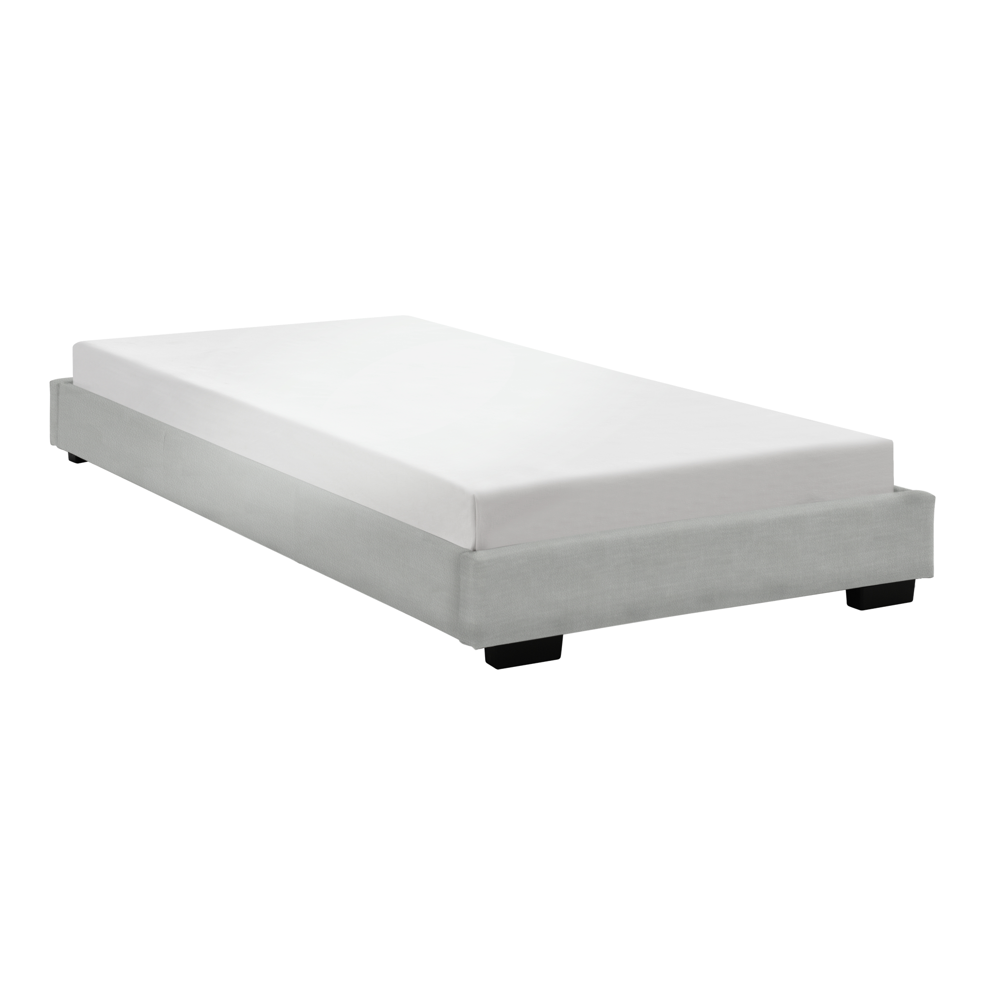 Cama CORIUM (Cuero Sintético - Blanco - 90x200 cm)