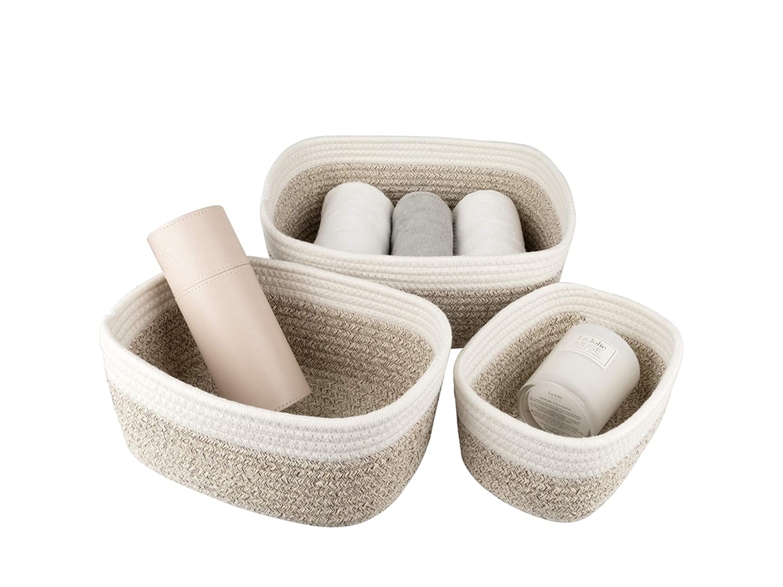 Cesta de almacenamiento de cordel de algodón * ZYBLSSBB (3)