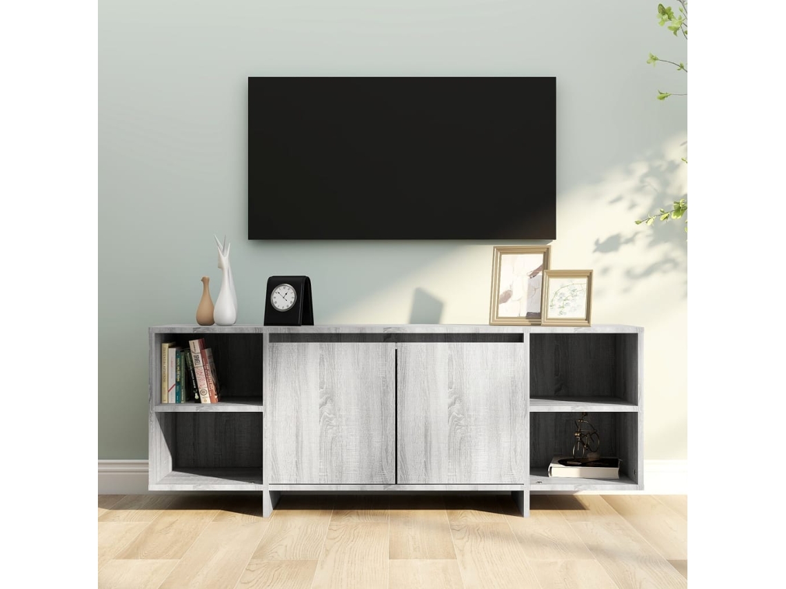 Mueble de Armario Tv 130X35X50 Cm Aglomerado Color Sonoma Gris