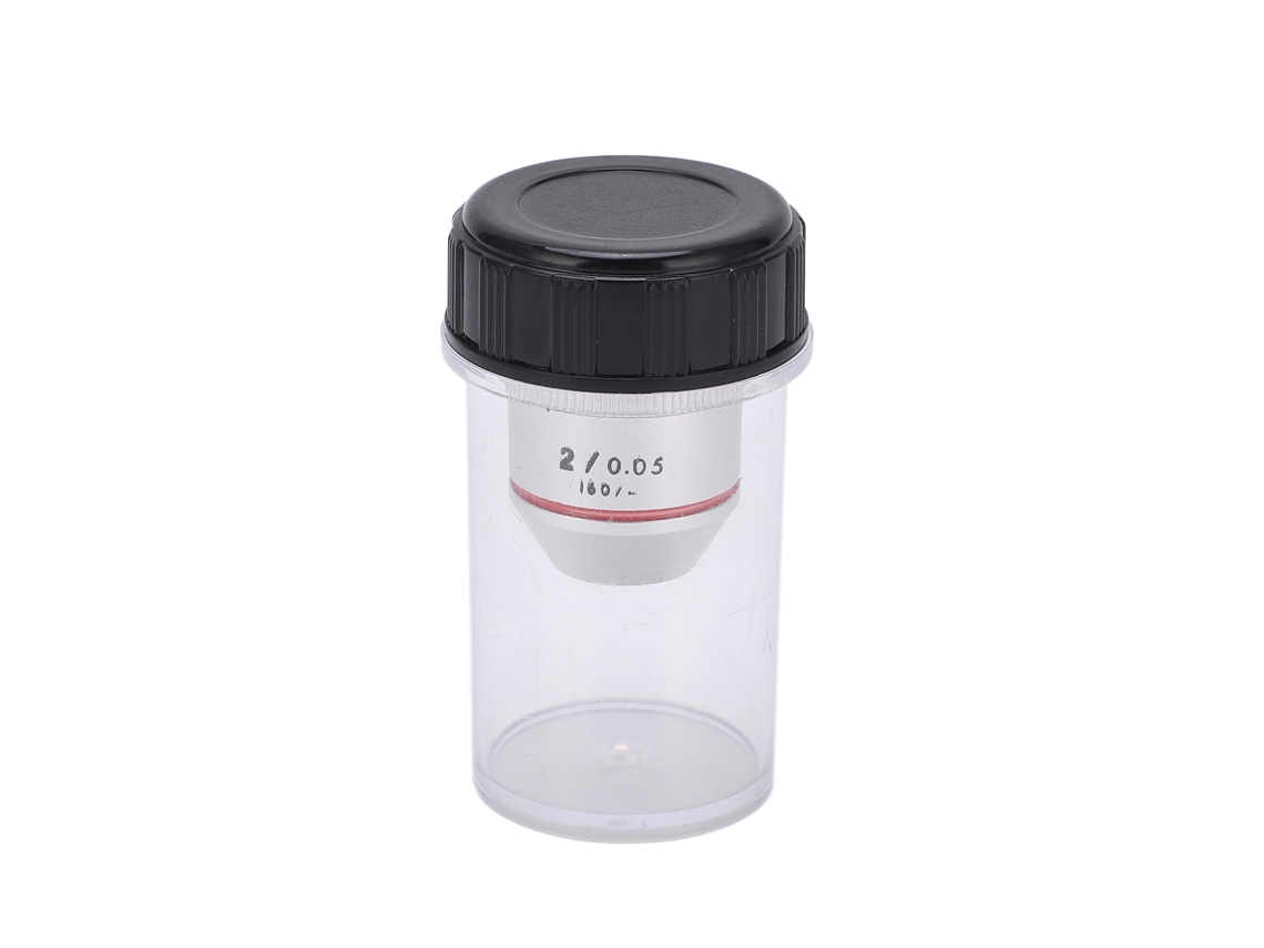 Objetivos Acromáticos 2x 195 De Baja Magnificación Con Rosca Rms 20.2mm Para Microscopio Biológico
