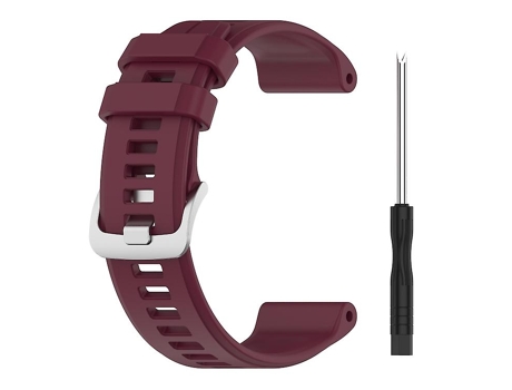 Correa para reloj Garmin Instinct de silicona de color sólido burdeos de 22 mm VENISYMLIS