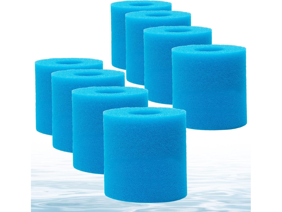 Cartuchos de filtro Intex tipo H, espuma filtrante reutilizable para piscinas y jardines (8 unidades)