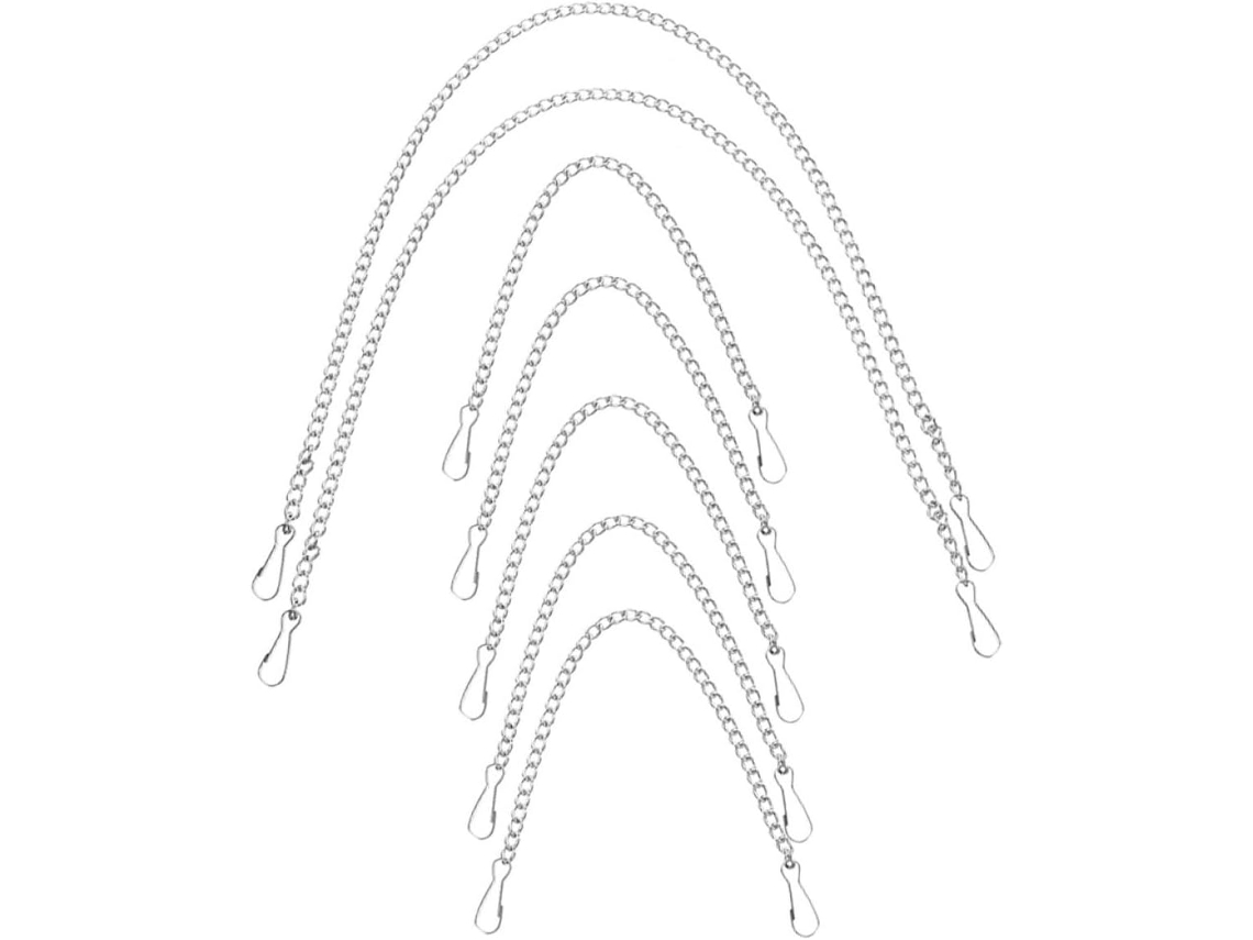 7 Cadenas De Hierro Con Ganchos Para Colgar Fácilmente Carteles Y Decoraciones. Uso Versátil. Diseño Elegante Para