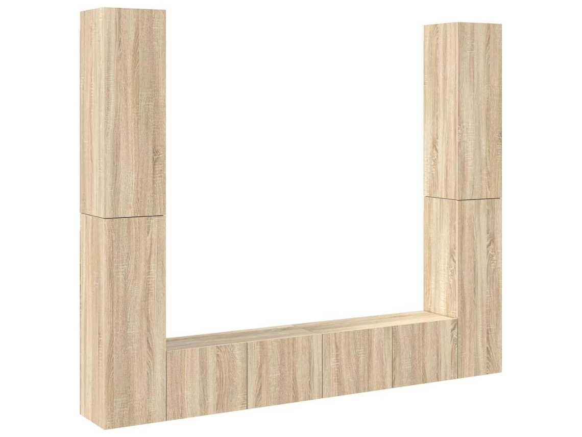 Maison Exclusive - Set De Muebles Salón Tv 6 Pzas Madera Ingeniería Roble Sonoma