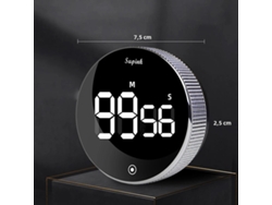 (plata) Temporizador De Cocina Digital, Temporizador Visual, Gran Pantalla Led