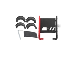 Soporte Ajustable Para Teléfono Móvil Para Motocicleta Y Bicicleta, Fabricado En Aleación De Aluminio Con Rotación De 360°, En Color Negro Y Rojo.