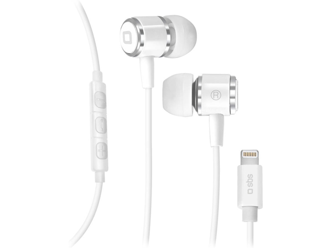 Auriculares con Cable SBS Teinearlightw (In Ear - Micrófono - Blanco)