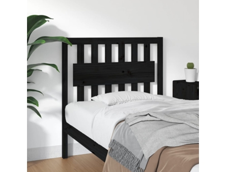 MAISON EXCLUSIVE - Cabecero de cama madera maciza de pino negro 95,5x4x100 cm