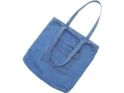 Bolso De Hombro Grande Para Mujer, Bolso Tote Informal De Mezclilla, Gran Capacidad, Azul Claro, Algodón, Jeans, Informal