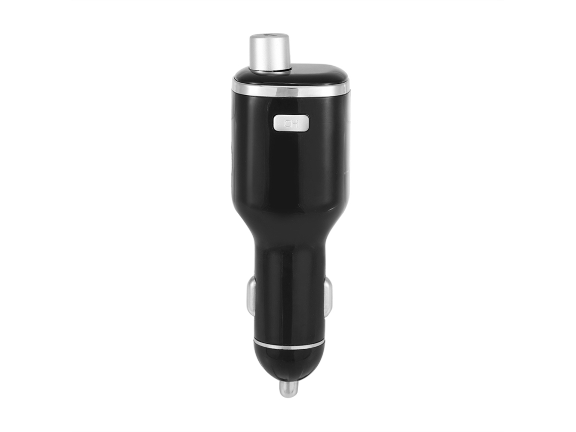 Transmisor FM para coche con cargador USB y Bluetooth