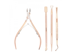 Juego De Herramientas De Manicura Y Pedicura De Acero Inoxidable Xmu Con Cortador Y Empujador De Cutículas.