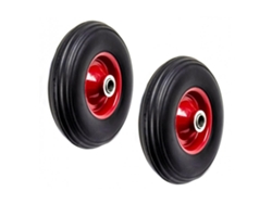 2X Ruedas Para Carretilla Neumáticos De Goma Maciza 3.5-4' 350-4' Eje De 20 Mm Hasta 150 Kg 220 X 50 Mm COSHANO