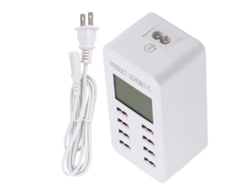 Cargador Usb (carga Inteligente Con Pantalla De 8 Puertos Múltiples)