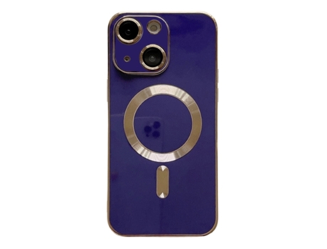 Lente para Telefono Mobile Phone Cases Magsafe Plating With para iPhone 14 Plus Piel Sintética