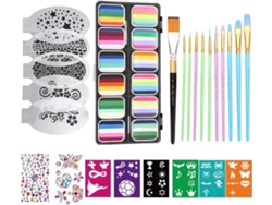 Kit De Maquillaje Pour | Palyte Peinture Faciale Lavable - 12 Compartiments Couleurs Vibrantes