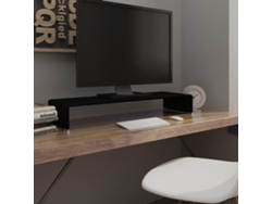 Mueble Suporte de Tv/Monitores en Cristal Negro 90X30X13 Cm