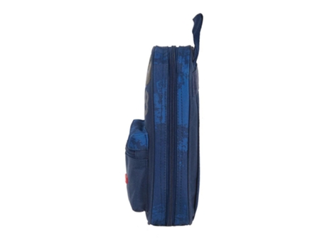 Mochila com Estojo Skate Safta Azul Marinho 33 Peças
