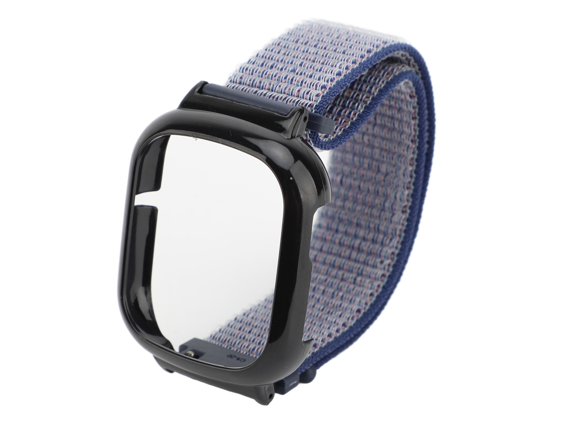 Correa De Nailon Para Reloj Watch 4 Con Cierre Rápido, Hipoalergénica, Azul Medianoche.