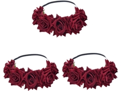 Conjunto De 3 Tocados De Encaje Con Rosas Artificiales Para Bodas, Peinados Nupciales, Fiestas Y Eventos Elegantes.
