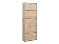 Zapatero Sykkylven 169x60x24 cm con 5 solapas Roble Sonoma Pt.casa
