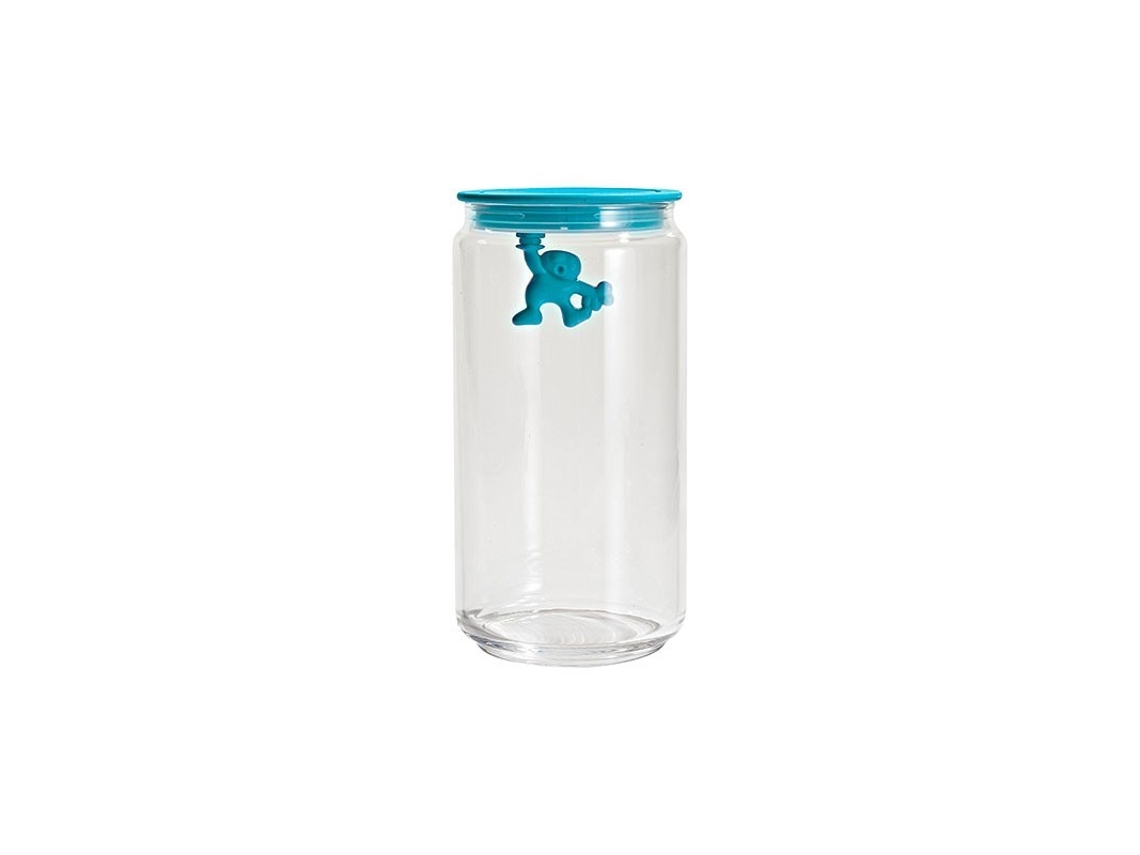 Tarro con Tapa HermÃ©tica Azul 1.4Lt - Gianni A Little Man Holding On Tight A DI ALESSI