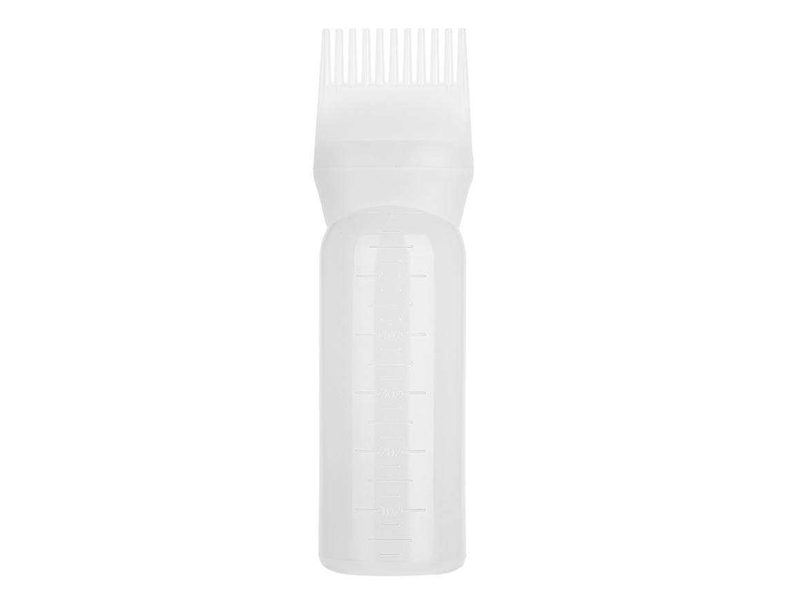 Botella De Tinte Para Cabello Con Cepillo 160ml Applicador De Color Aceite Champú Herramienta Blanca