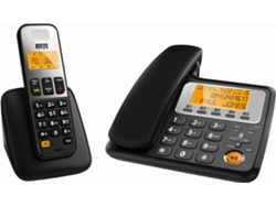 Teléfono Fijo con Cable INSYS DECT B4-3505 Combo Negro