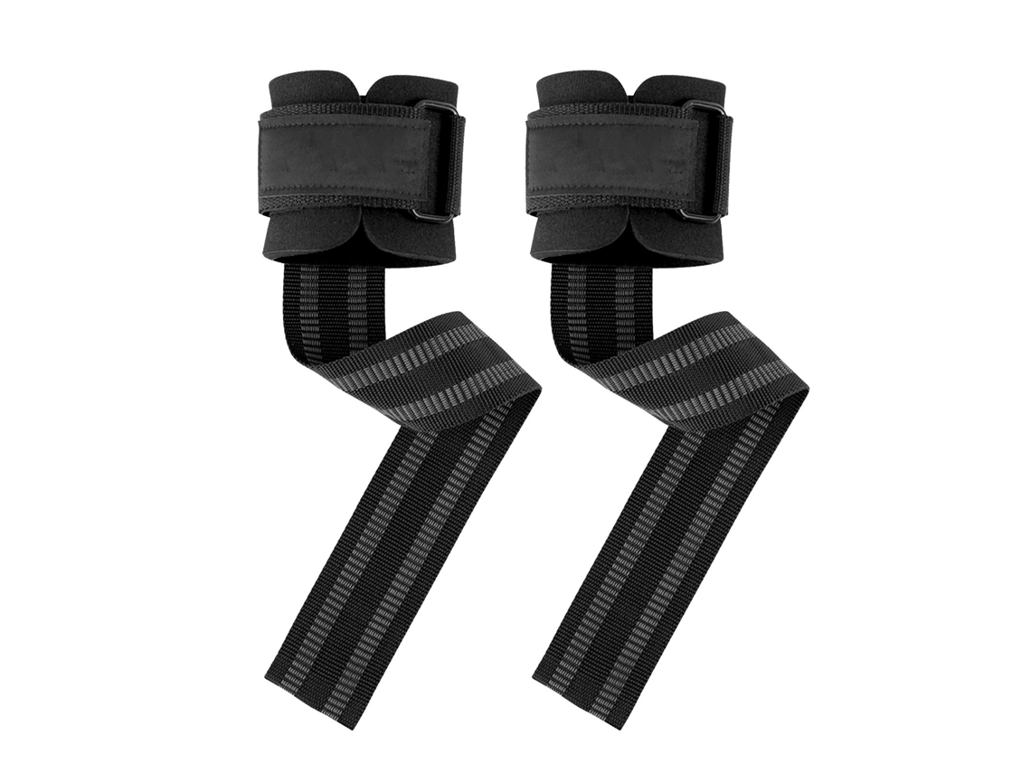 2026-1 Par Sport Wrist Straps Anti Deslizante Reforzado Muñequeras Gimnasio Cross Matching Soporte De Peso Talla Libre Negro