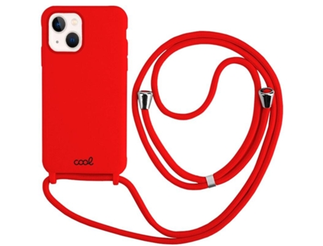 Funda COOL para iPhone 13 Mini cordón Liso Rojo