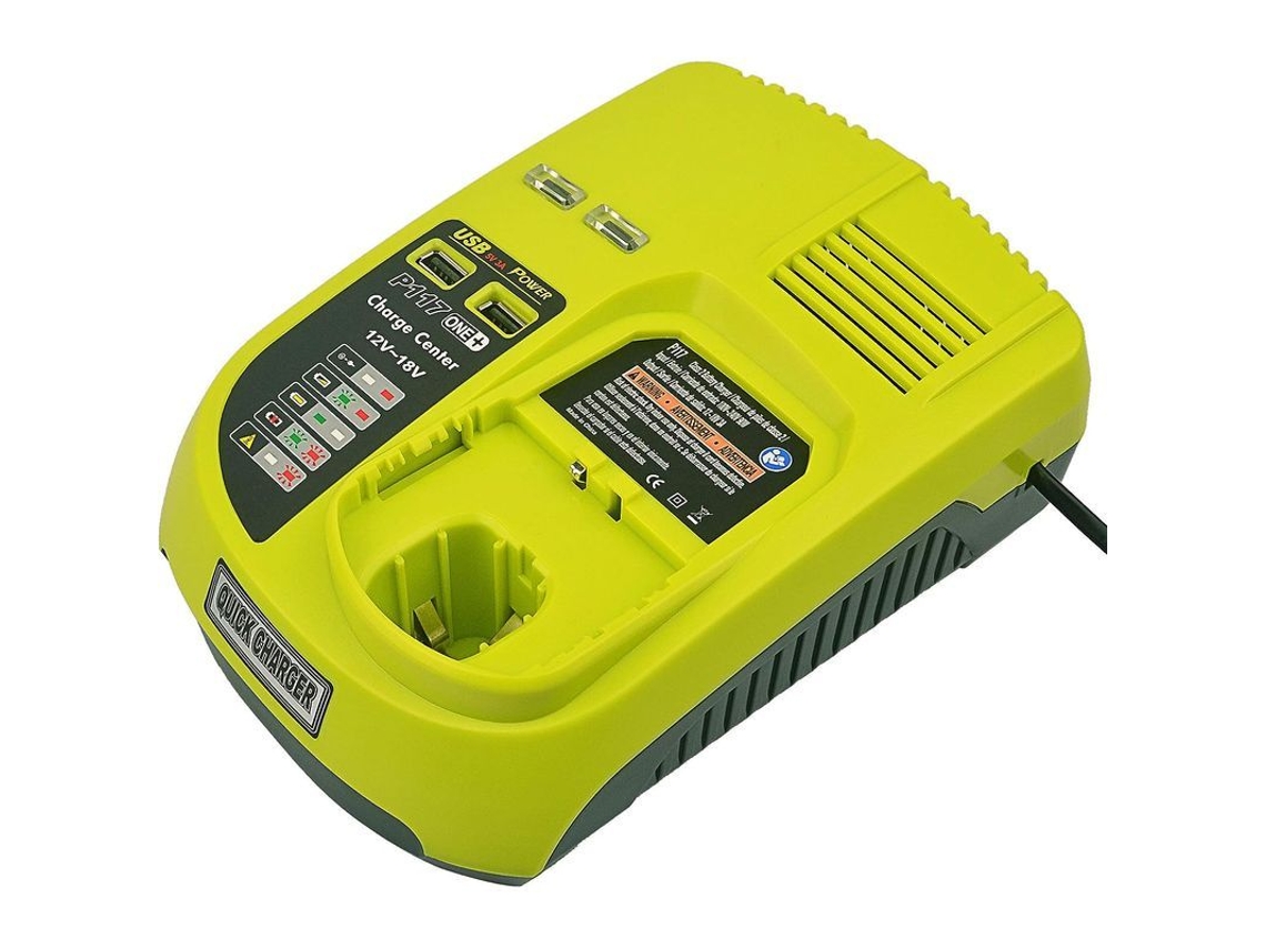 Cargador De 3a Para Baterías Ryobi One+ De 12v-18v Li-ion Ni-mh/ni-cd P104 P105