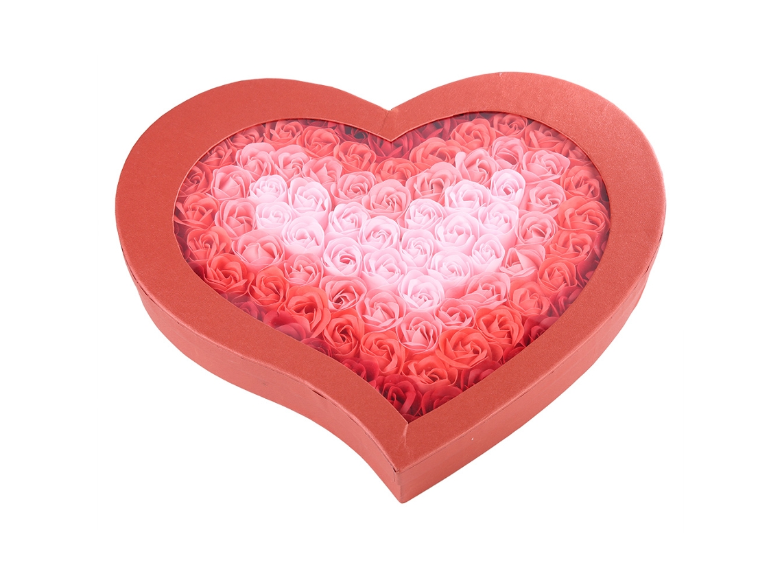 Jabón Ramo de 99 Rosas - Imitación - Regalo Romántico - Caja Roja