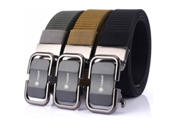 Negro Tiushi Cinturón Táctico Hebilla Automática Avanzada Militar Nailon Suave Deportes Aire Libre Exterior