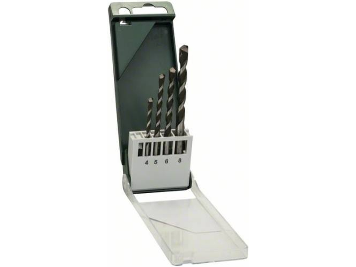 Conjunto de 4 Brocas BOSCH Multifunciones 4,0 mmx75 mm; 5,0 mmx85 mm; 6,0 mmx100 mm; 8,0 mmx120 mm