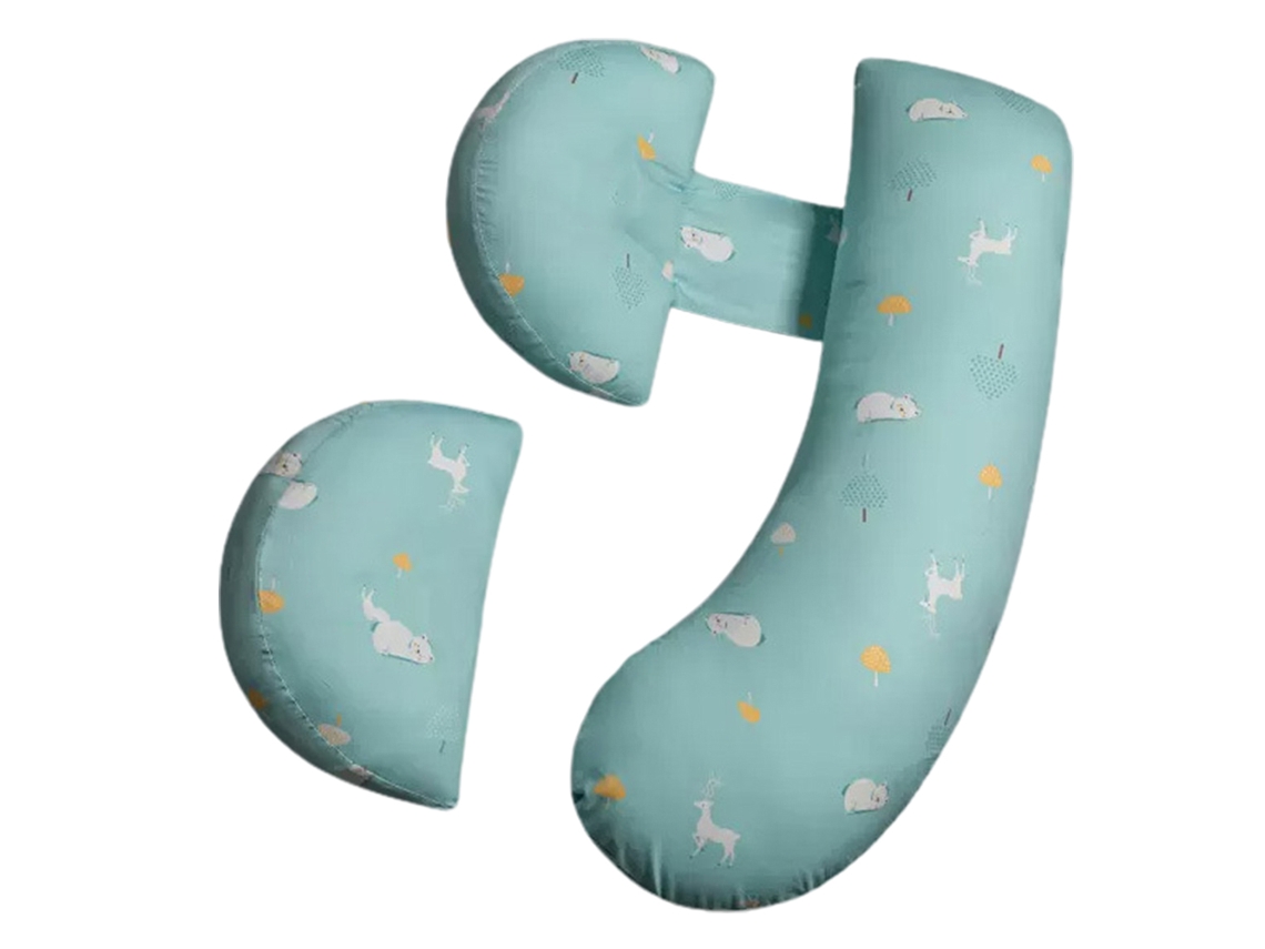 Almohada para Dormir Kofihety Embarazadas Forma Poliéster Rosa (60x45x5 cm)