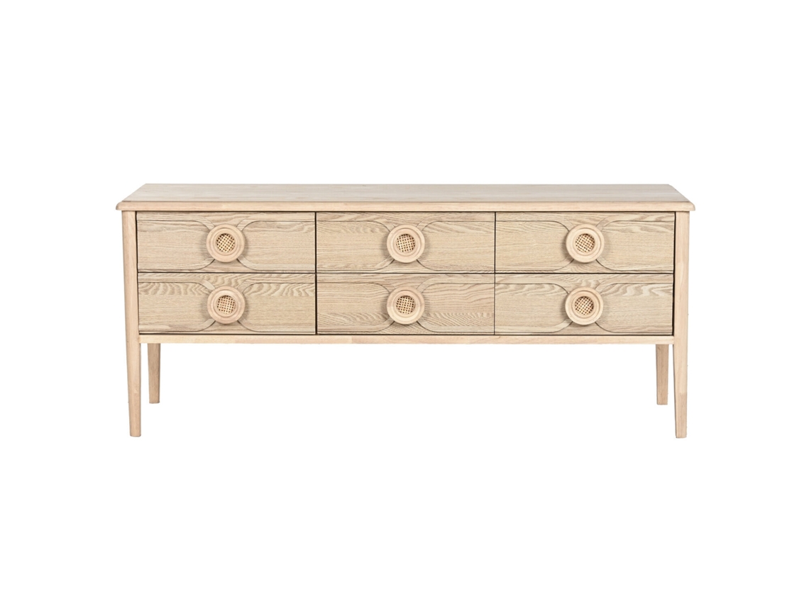 Mueble Tv Abeto Mdf Natural 120x40x50cm