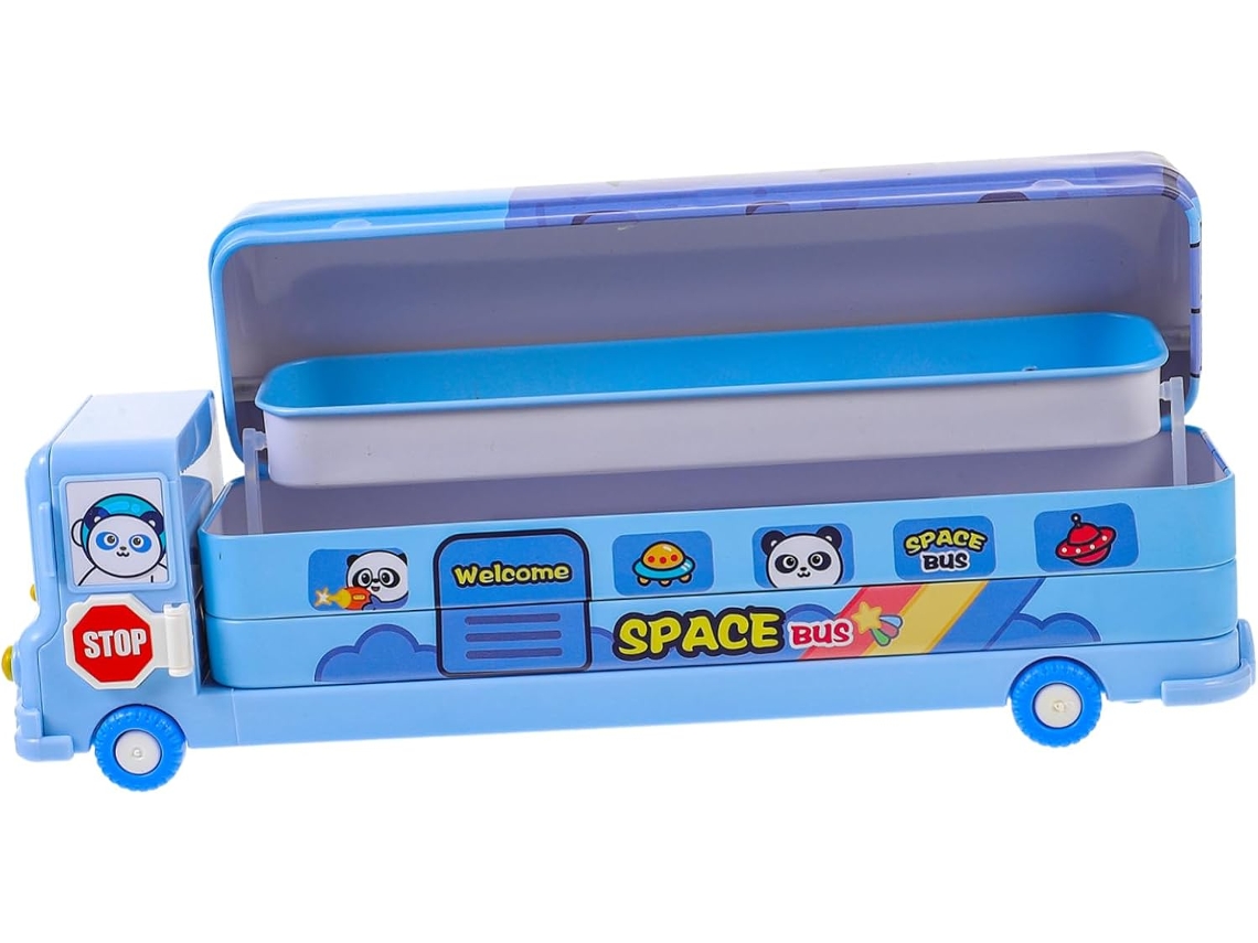Estuche para lápices con diseño de dibujos animados, caja multiusos para bolígrafos, organizador portátil de material escolar.