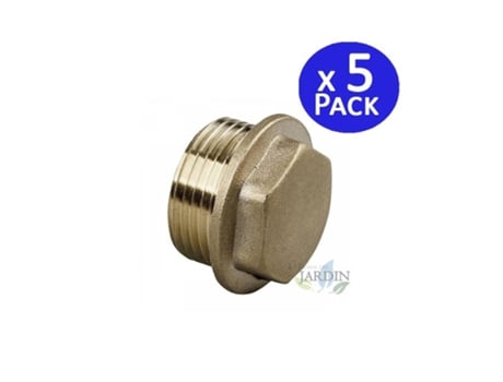 5 X Tapón Latón Macho 3/4 SUINGA