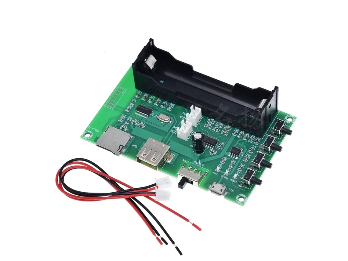 Módulo Amplificador De Potência Bluetooth 10w Canal Duplo Receptor Com Placa Digital