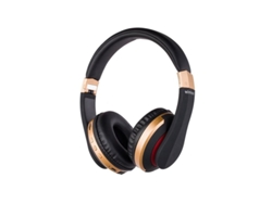 Auriculares Bluetooth Soporte de micrófono plegable inalámbrico estéreo para juegos, tarjeta TF para teléfono celular Ipad dorado
