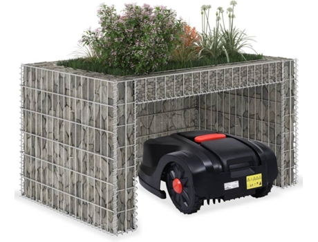 Caseta de Jardín VIDAXL de Cortacésped con Arriate Alambre Acero 110x80x60 cm